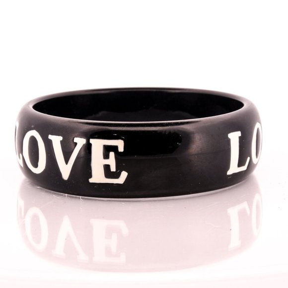 LOVE Black Cuff Bracelet - Picture 2 of 8